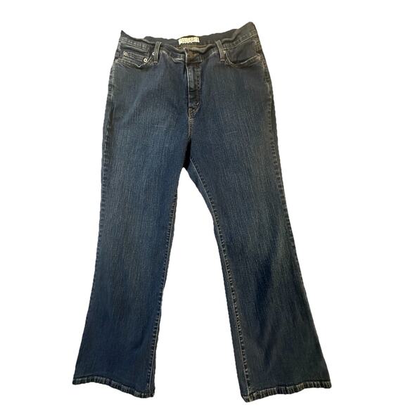 Levi’s Women’s 512 Perfectly Slimming Bootcut Jeans Size 16 Short Dark Wash - Picture 1 of 9